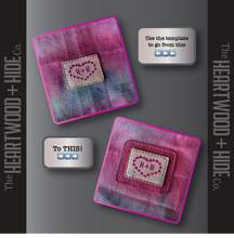 Load image into Gallery viewer, Set of 12 Badge Backing Templates for Sew-On Tags - A Heartwood + Hide Acrylic Template Set