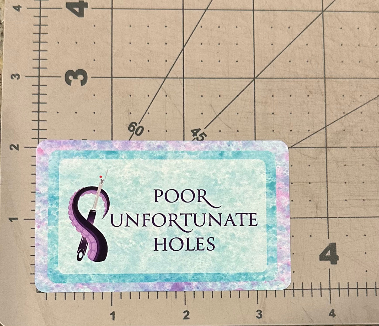"Poor Unfortunate Holes" - Repositionable Vinyl Decal (Sticker)