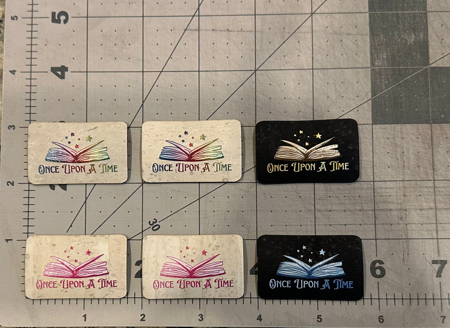 "Once Upon A Time" LIMITED RELEASE Color Printed Cork Tags 6-Pack