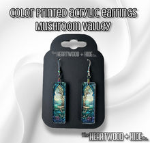 Load image into Gallery viewer, Color Printed Acrylic Earrings - Mushroom Valley