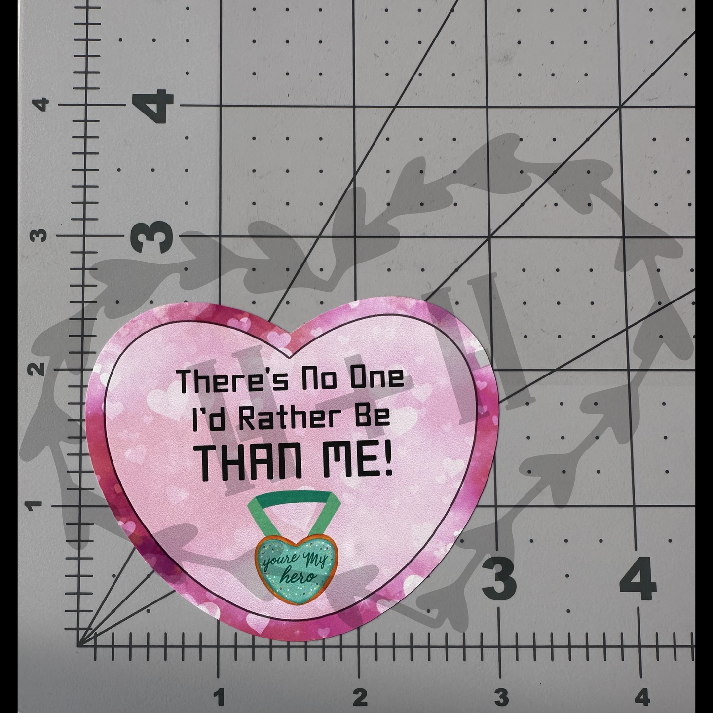 "No One I'd Rather Be" - Repositionable Vinyl Decal (Sticker)