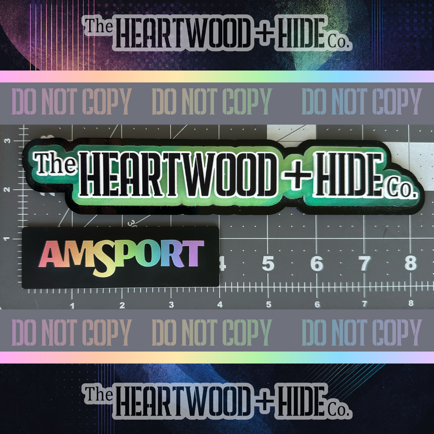 "AMSPORT" - Color Printed XL Luxe Faux Leather Patch 4-Pack
