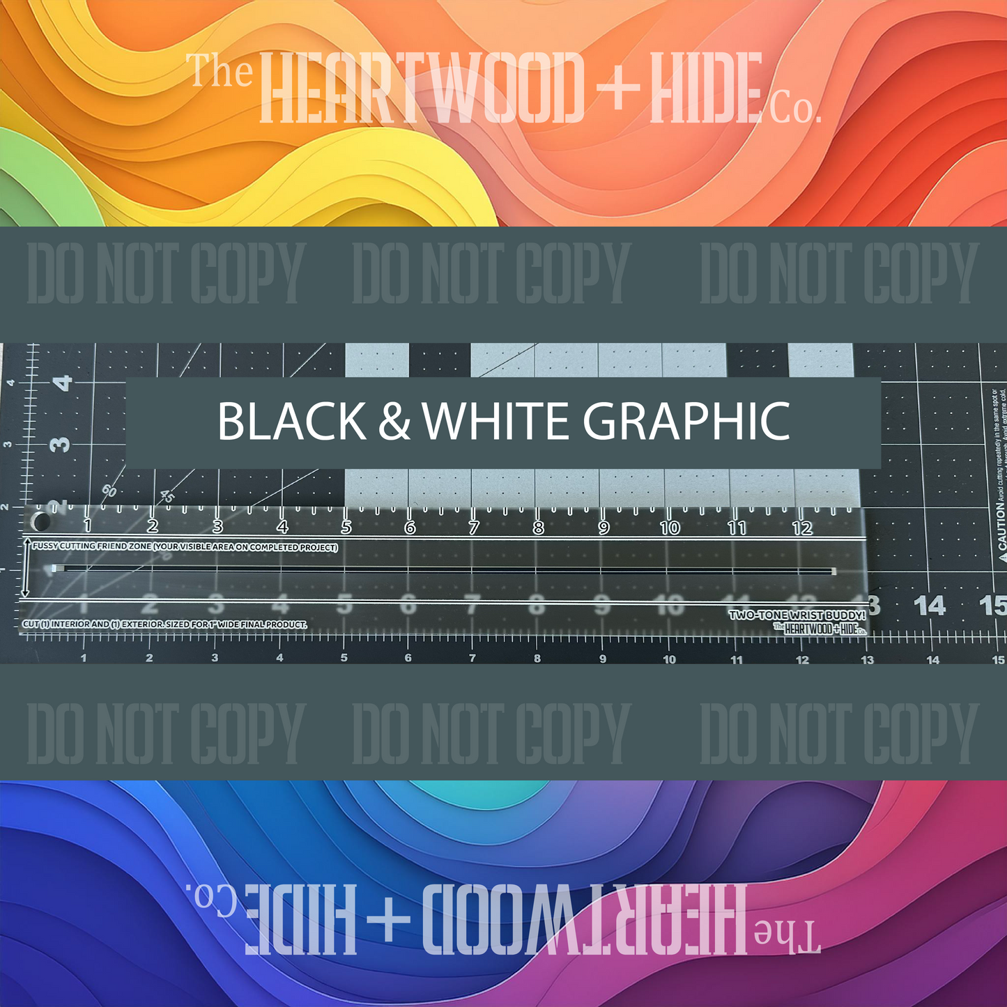 The 1" Two-Tone Wrist Buddy - A Heartwood + Hide Acrylic Template