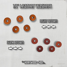 Load image into Gallery viewer, 1/2" Leather Washer 30-Pack