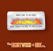 Load image into Gallery viewer, What I Said vs. What I Meant (Repositionable Vinyl Decal Sticker)