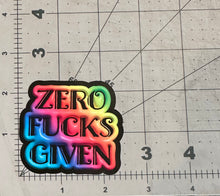 Load image into Gallery viewer, "ZFG" Color Printed Cork Tags + Coordinating Vinyl Sticker - "Rainbow Brite"