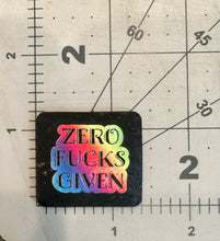 Load image into Gallery viewer, "ZFG" Color Printed Cork Tags + Coordinating Vinyl Sticker - "Rainbow Brite"