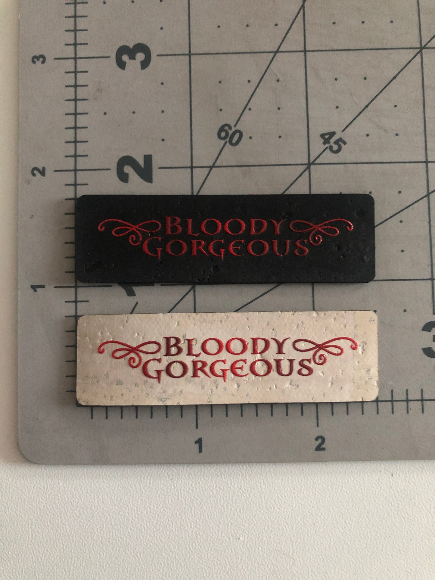 "Bloody Gorgeous" Color Printed Cork Tags (8 Pack)