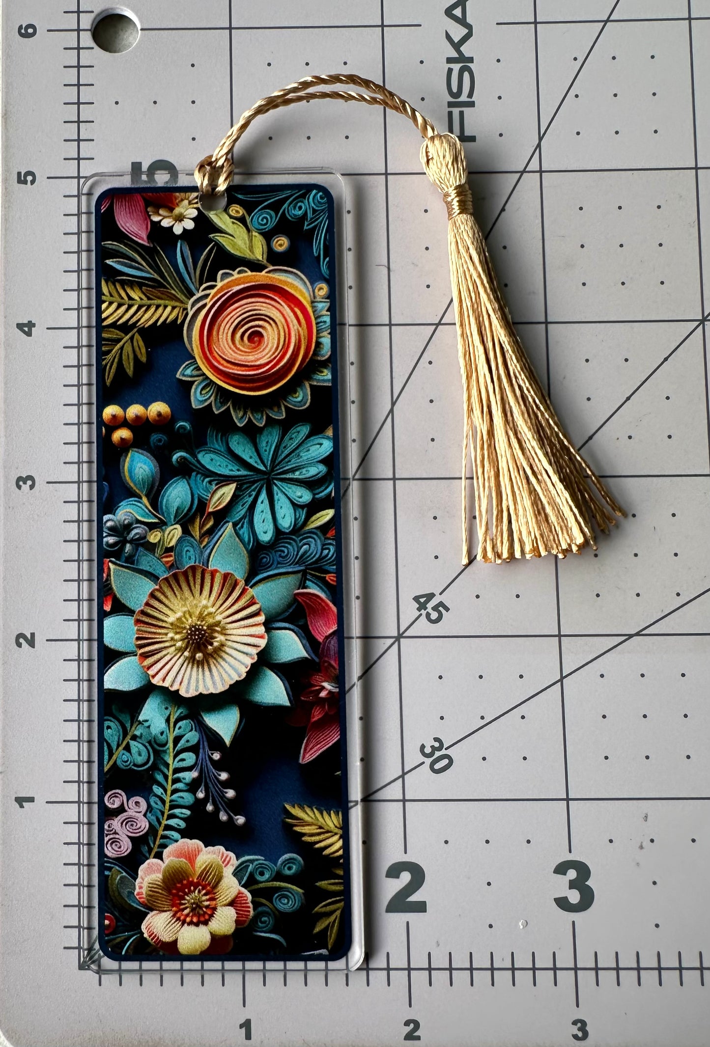 Color Printed 1/16" Acrylic Bookmark - 3D Fantasy Floral Vol. 1