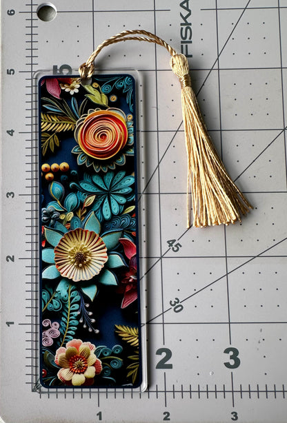 Color Printed 1/16" Acrylic Bookmark - 3D Fantasy Floral Vol. 1