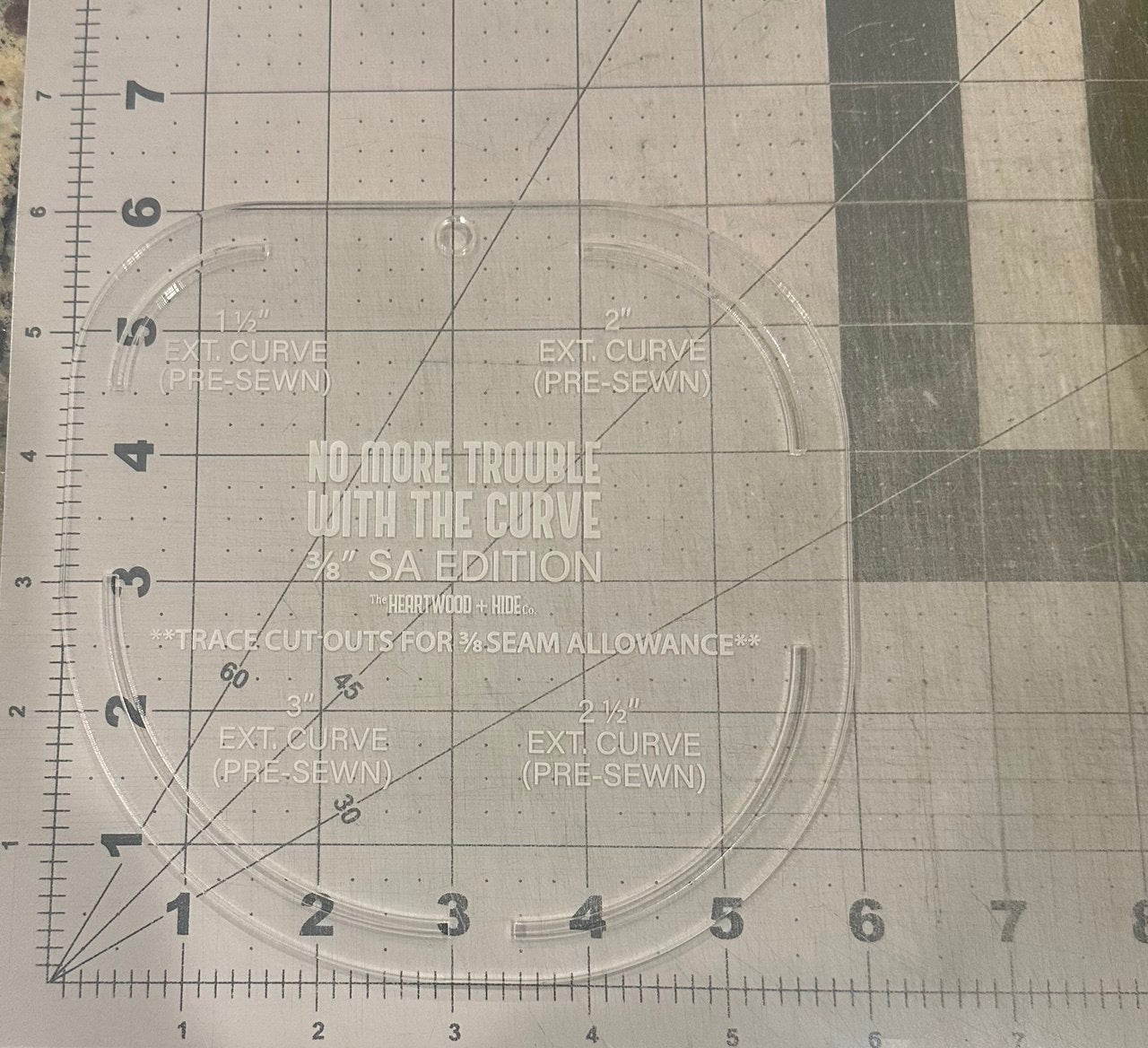 No More Trouble With The Curve - 3/8" SA Cutouts -  A Heartwood + Hide Acrylic Template