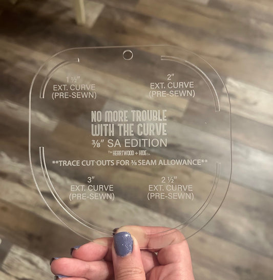 No More Trouble With The Curve - 3/8" SA Cutouts -  A Heartwood + Hide Acrylic Template