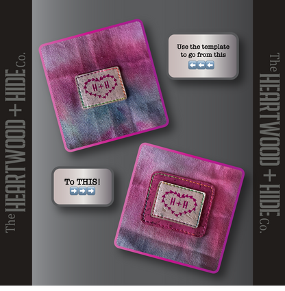 Individual Badge Backing Template for Sew-On Tags - A Heartwood + Hide Acrylic Template (Order By Tag Size)