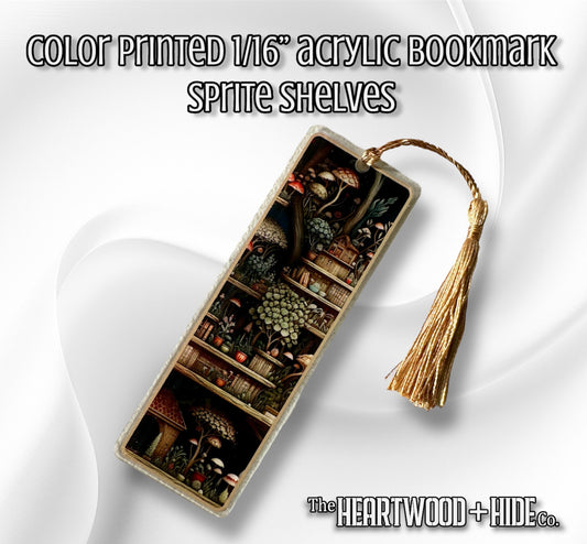 Color Printed 1/16" Acrylic Bookmark - Sprite Shelves