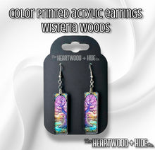 Load image into Gallery viewer, Color Printed Acrylic Earrings - Wisteria Woods
