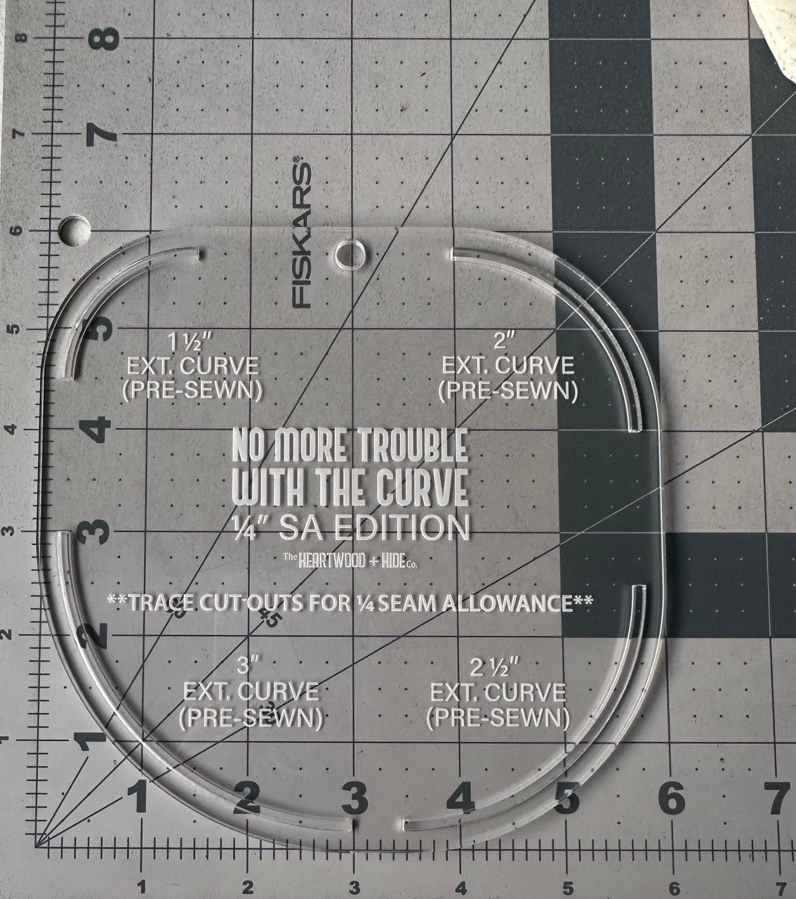 No More Trouble With The Curve - 1/4" SA Cutouts -  A Heartwood + Hide Acrylic Template