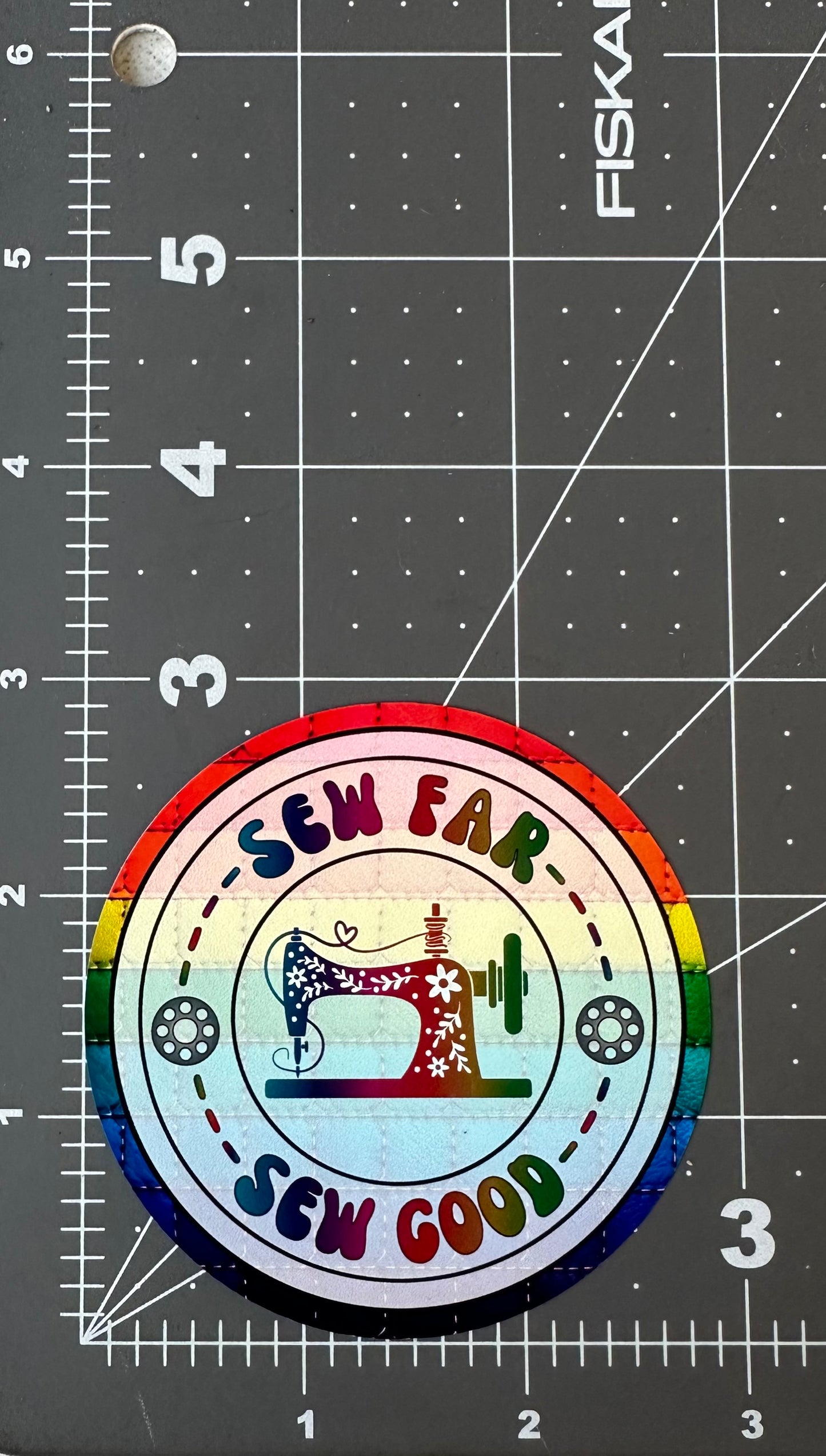 "Sew Far Sew Good" - Repositionable Vinyl Decal (Sticker) [TL December]