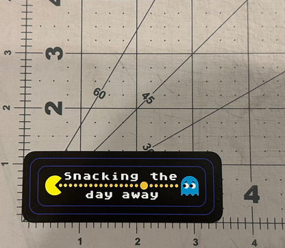 "Snacking The Day Away" - Repositionable Vinyl Decal (Sticker)