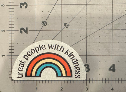 "Treat People With Kindness" - Repositionable Vinyl Decal (Sticker)