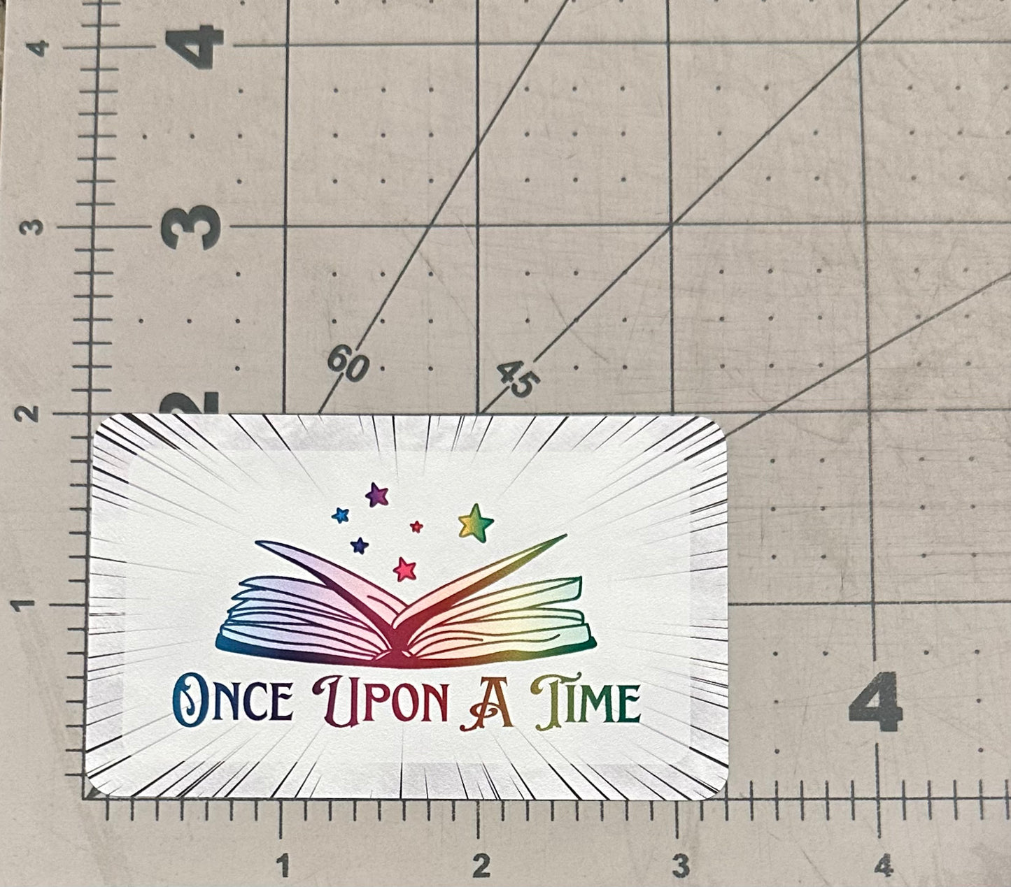 "Once Upon A Time" - Dark Rainbow Edition - Repositionable Vinyl Decal (Sticker)