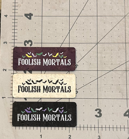 "Foolish Mortals" 6-Pack - Color Printed Cork Tags