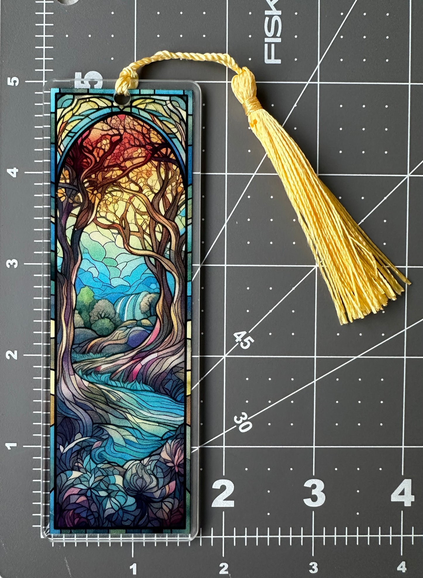 Color Printed 1/16" Acrylic Bookmark - Autumn Brook