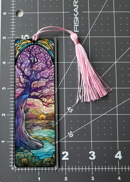 Color Printed 1/16" Acrylic Bookmark - Wisteria Woods