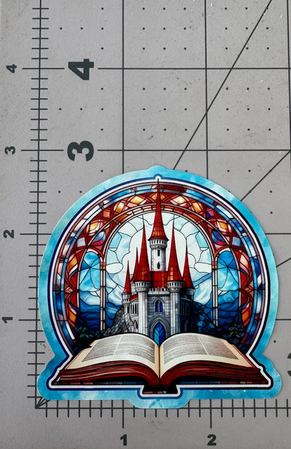 "Belle's Enchanted Castle" - Repositionable Vinyl Decal (Sticker) [TL June]