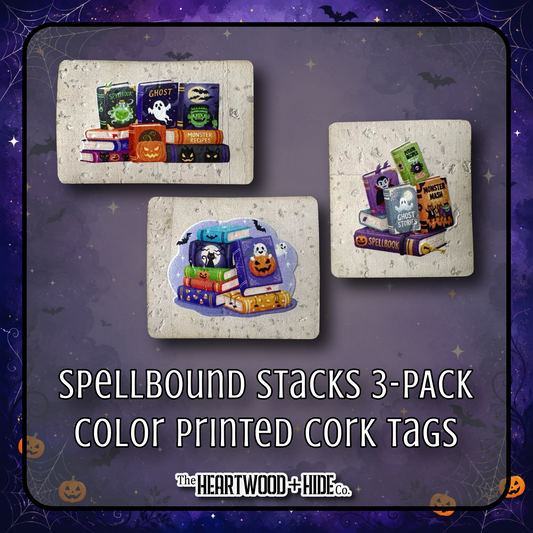 "Spellbound Stacks" 3-Pack - Color Printed Cork Tags