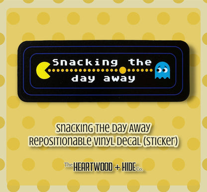 "Snacking The Day Away" - Repositionable Vinyl Decal (Sticker)