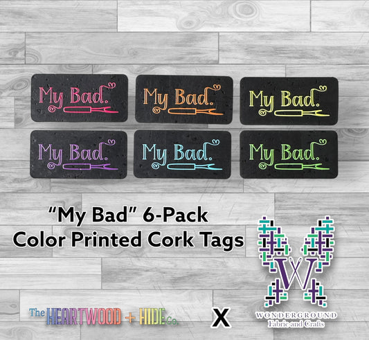 "My Bad" Color Graphic - Black Cork (6-pack)
