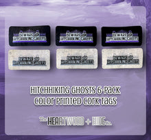 Load image into Gallery viewer, &quot;Hitchhiking Ghosts&quot; 6-Pack - Color Printed Cork Tags
