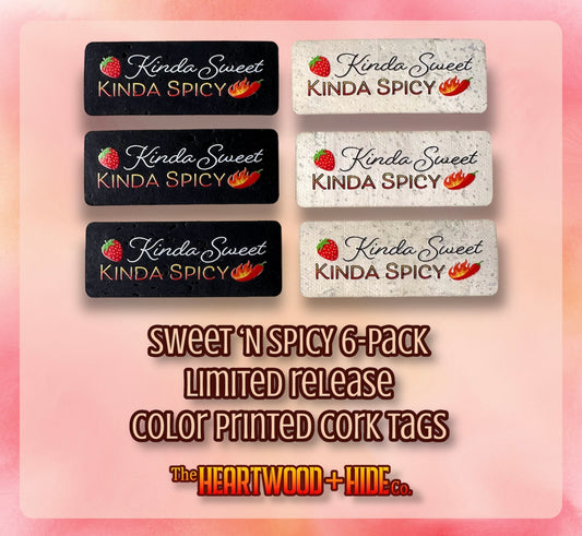 "Sweet 'N Spicy" 6-Pack - LIMITED RELEASE Color Printed Cork Tags