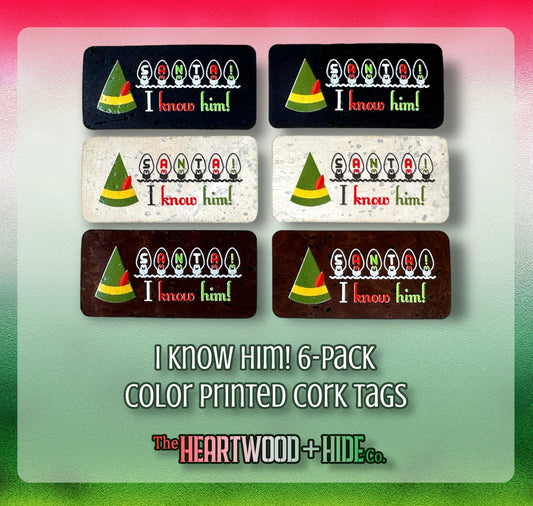 "I Know Him!" Color Printed Cork Tags (6 Pack)