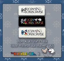 Load image into Gallery viewer, 2024 OklaCruise 3-Pack - Color Printed Faux Leather Tags
