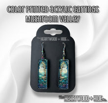 Load image into Gallery viewer, Color Printed Acrylic Earrings - Mushroom Valley
