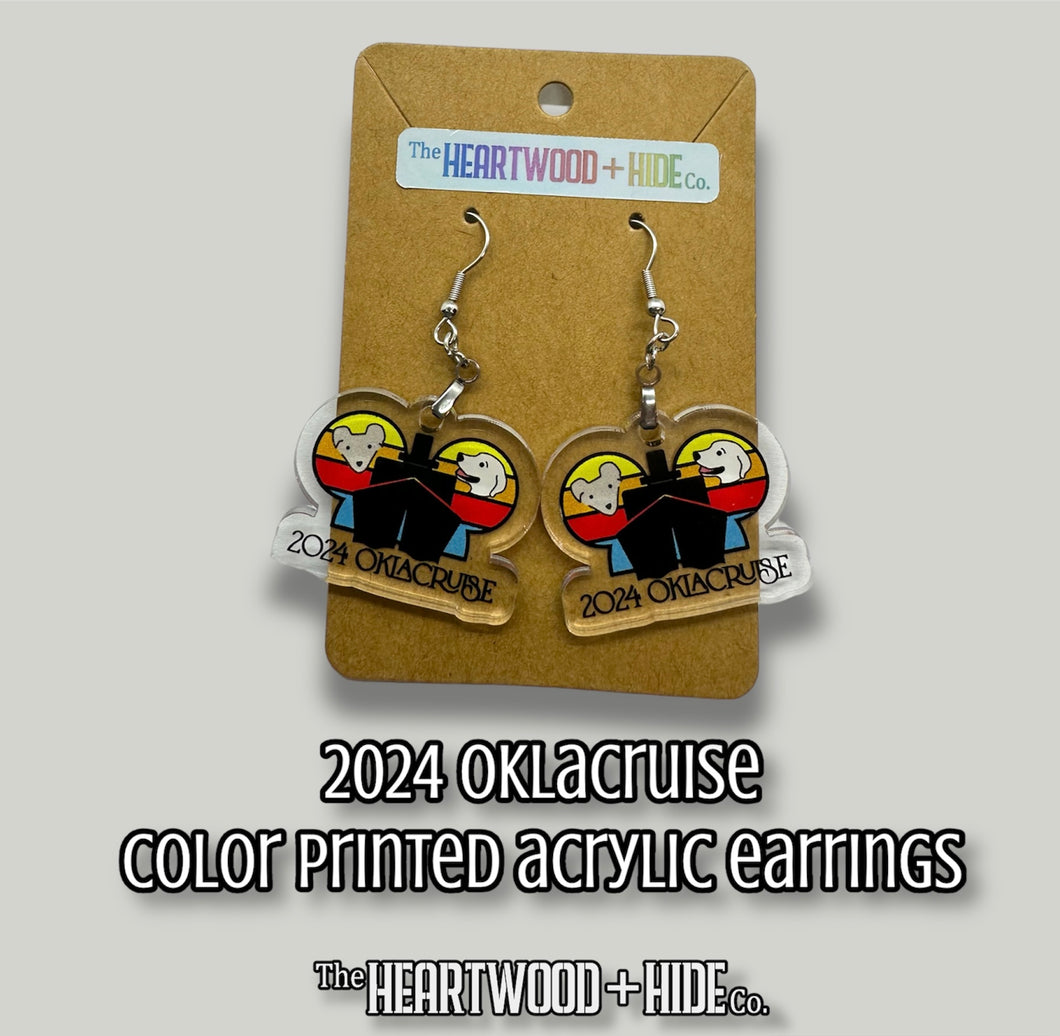 Color Printed Acrylic Earrings - 2024 OklaCruise