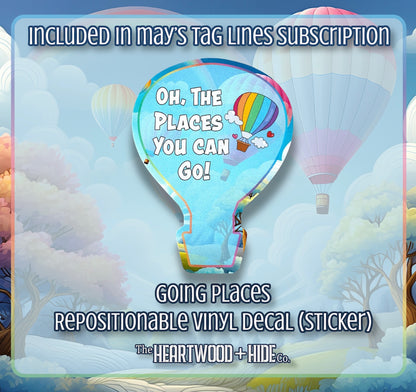 "Going Places" - Repositionable Vinyl Decal (Sticker) [TL May]