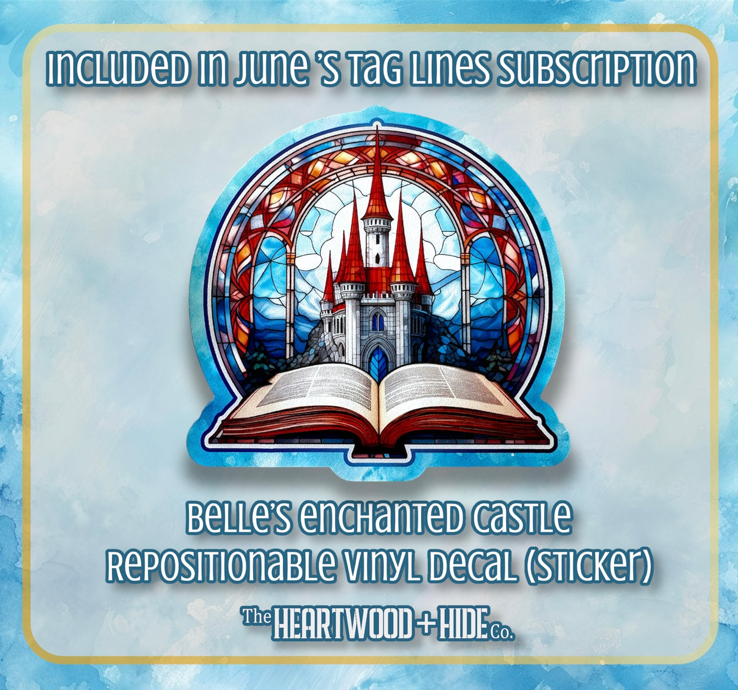 "Belle's Enchanted Castle" - Repositionable Vinyl Decal (Sticker) [TL June]