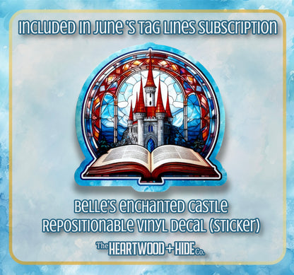 "Belle's Enchanted Castle" - Repositionable Vinyl Decal (Sticker) [TL June]