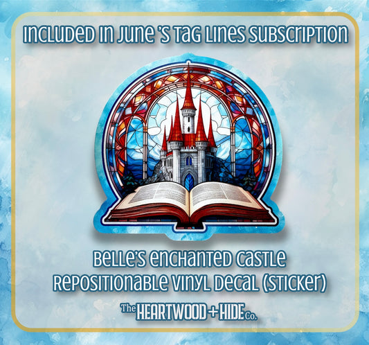 "Belle's Enchanted Castle" - Repositionable Vinyl Decal (Sticker) [TL June]