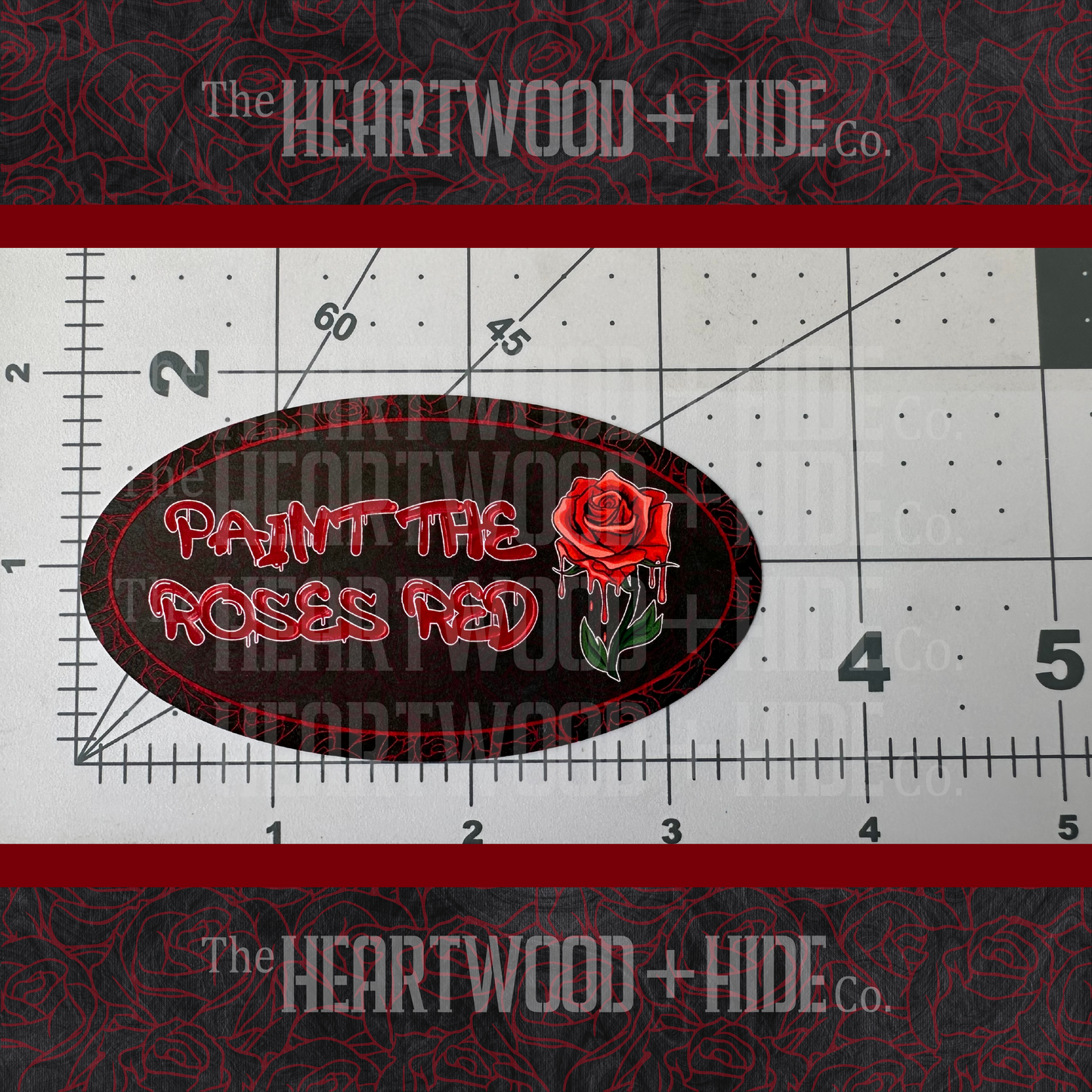 "Paint The Roses Red" - Repositionable Vinyl Decal (Sticker)