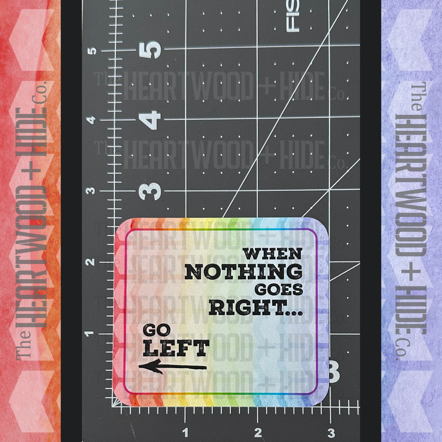 "Go Left" - Repositionable Vinyl Decal (Sticker)