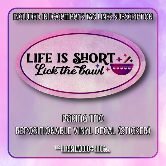 "Baking Trio" - Repositionable Vinyl Decal (Sticker) [TL '25 December]