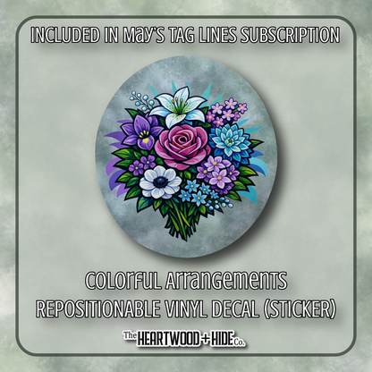 "Colorful Arrangements" - Repositionable Vinyl Decal (Sticker) [TL '26 May]