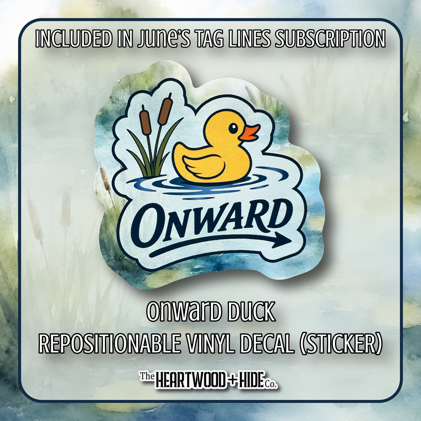 "Onward Duck" - Repositionable Vinyl Decal (Sticker) [TL '26 June]