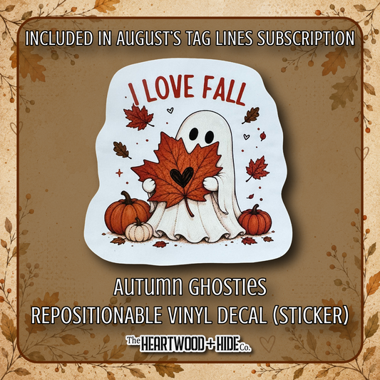 "Autumn Ghosties" - Repositionable Vinyl Decal (Sticker) [TL '26 August]