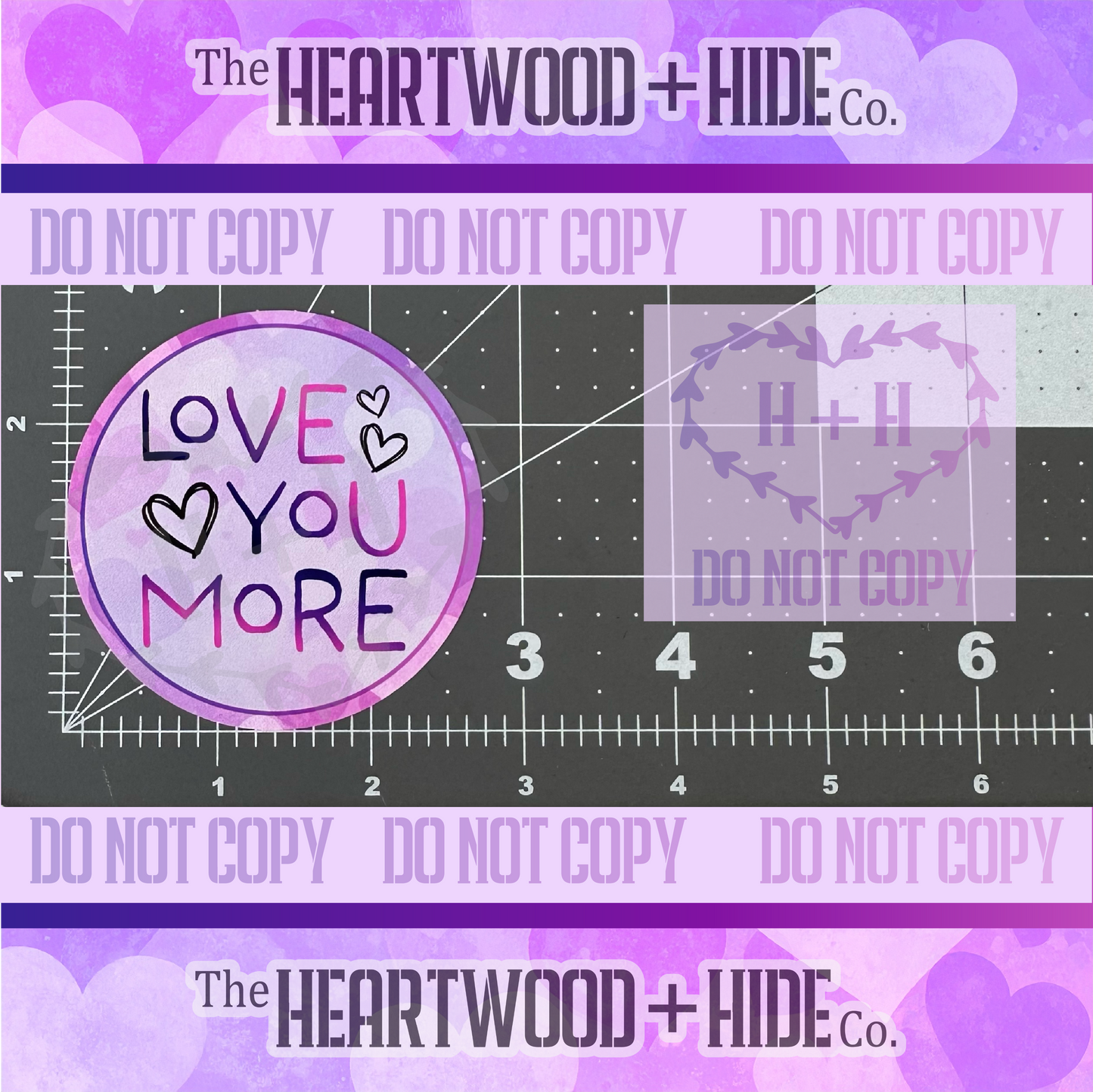 "Love You More" - Repositionable Vinyl Decal (Sticker) [TL '25 June]