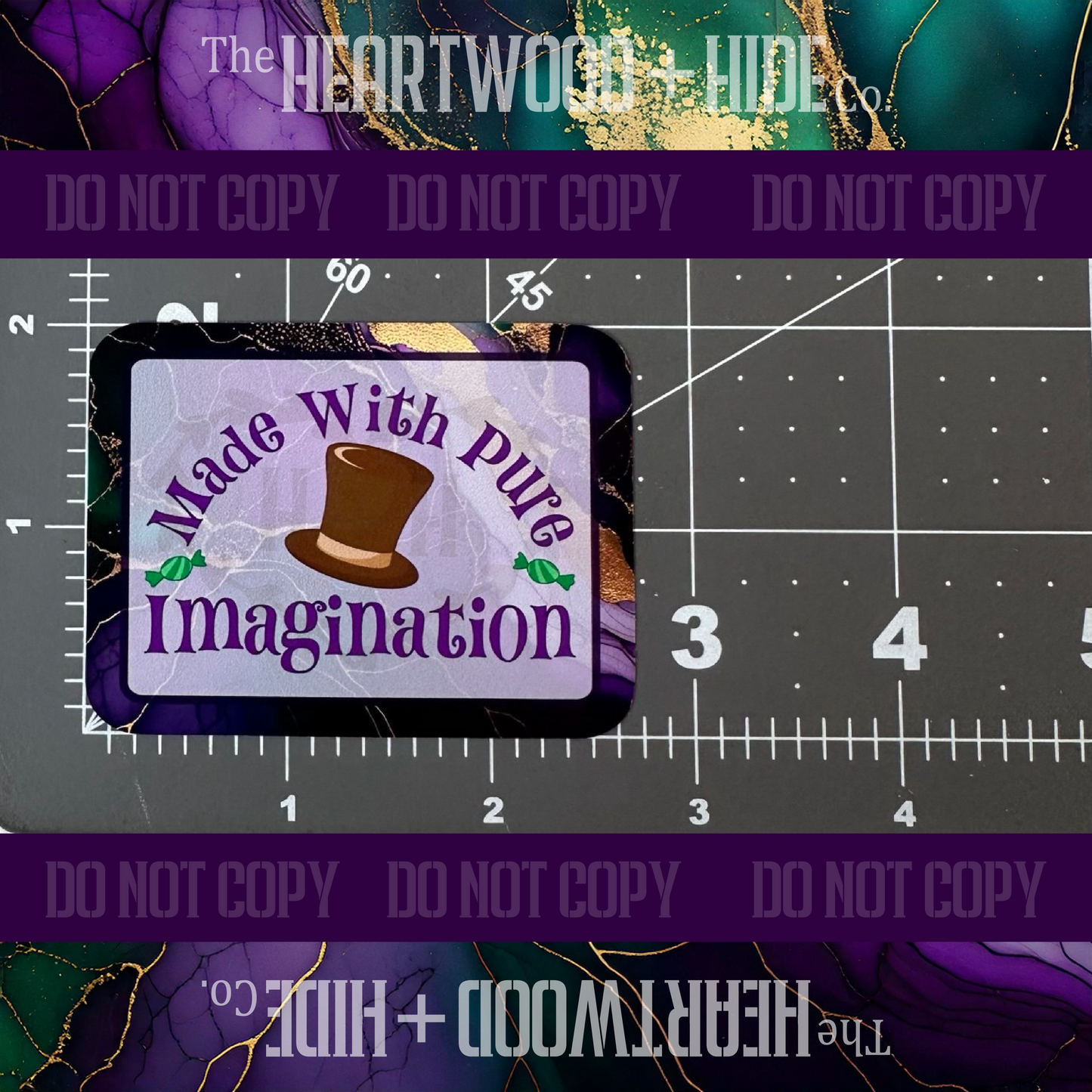 "Made With Pure Imagination" - Repositionable Vinyl Decal (Sticker) [TL December]
