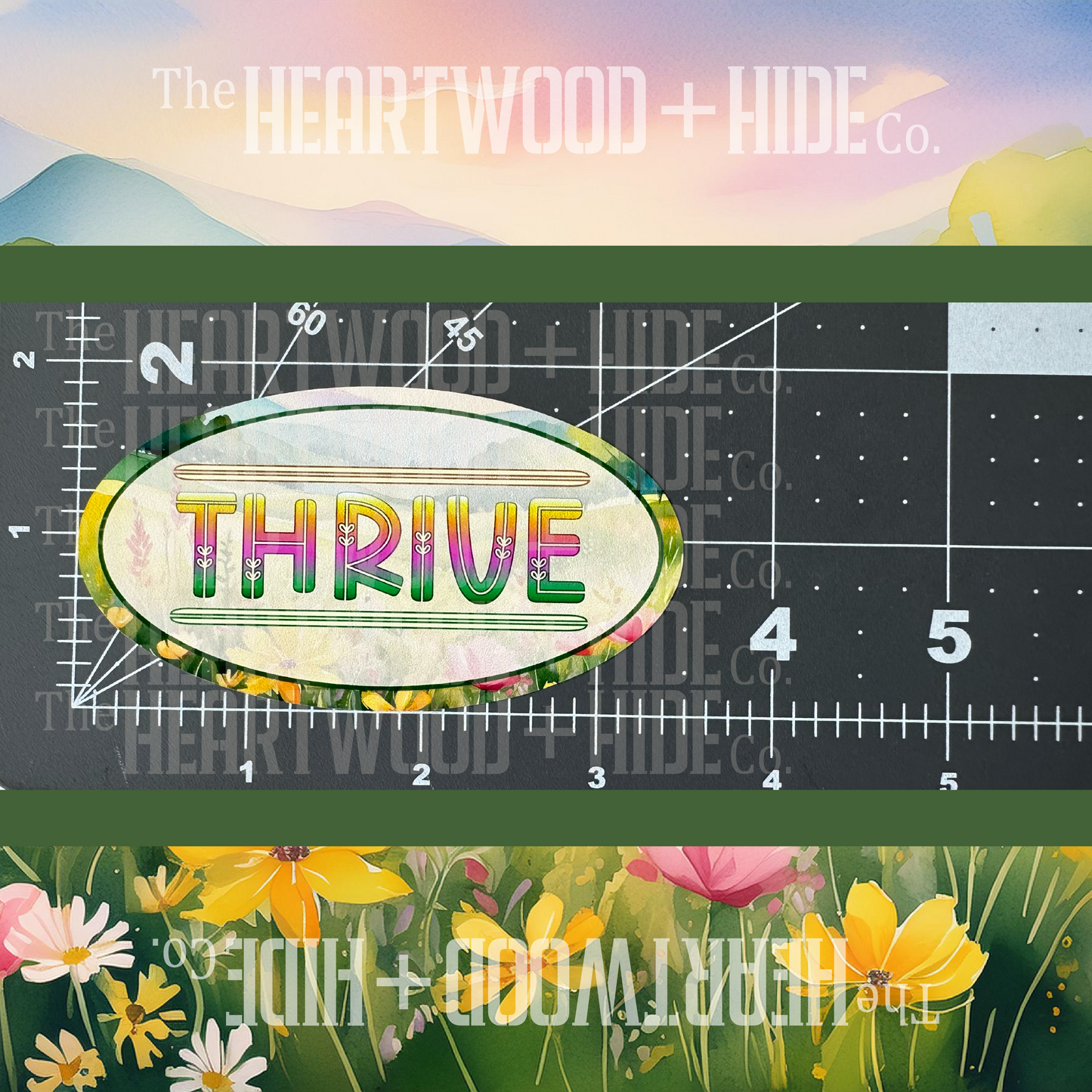 "Thrive" - Repositionable Vinyl Decal (Sticker) [TL May]
